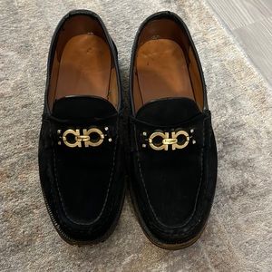 Mens vintage suede Ferragamo loafers
